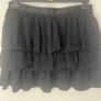 Black Tiered Ruffle Mini Skirt Image 2