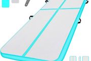 5M Inflatable Gymnastics Tumbling Mat | Air Floor Training Mat | Workout Mat | Exercise Fitness Mat for Gymnastics, Pilates, Yoga, Martial Arts, Home, Outdoor Sport, Gym, Beach, Cheerleading