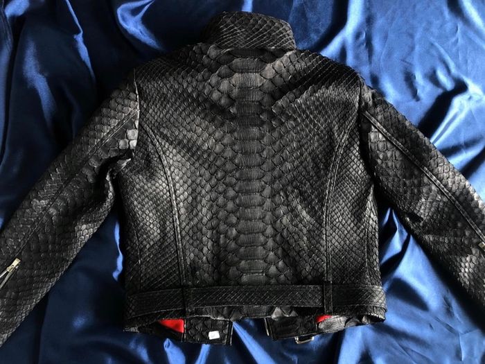 Ladies python leather jacket