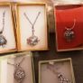 selection of homemade white metal necklaces Image 8