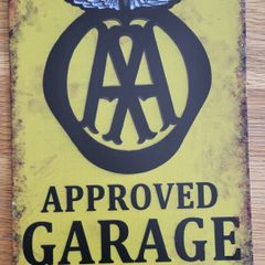 AA Aproved Garage ; Metal Sign