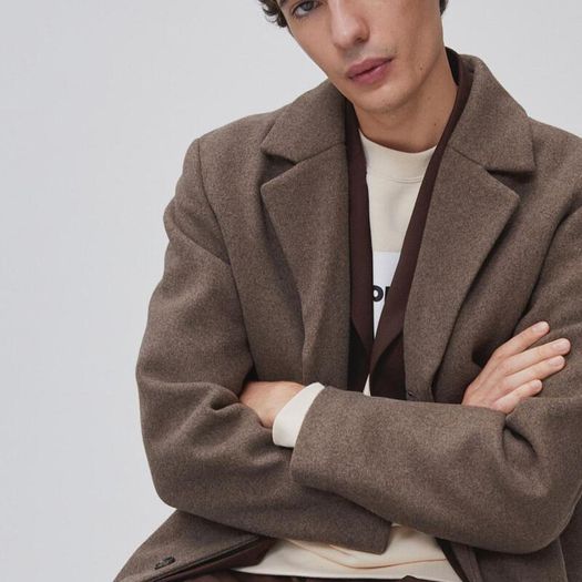 H&M Wool-blend coat - Dark beige