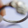 Vintage Rolled Gold Claddagh Ring - silver tone, size O Image 6