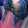 Peacock Feather Barbie Pink Maxi Dress Image 8
