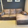 3 seater L shaped leather couch Image 3