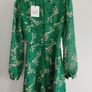 Green dress with floral detail Image 5