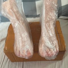 Realistic Silicone Foot Mannequin Pair - Nail Art & Display (Brand New)