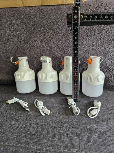Rechargeable camping lights. Battery lights. Hiking lights. Picnic lights. Set of 4 lights