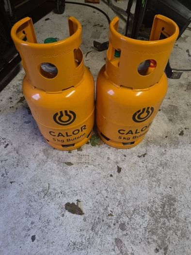 gas butane two 5kg calor bottles