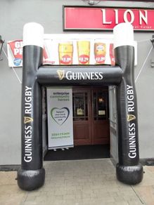Guinness inflatable goal post
