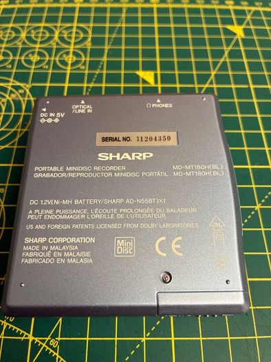 Sharp MD-MT180H (Blue) - Boxed - Near Mint - MDLP Minidisc Recorder