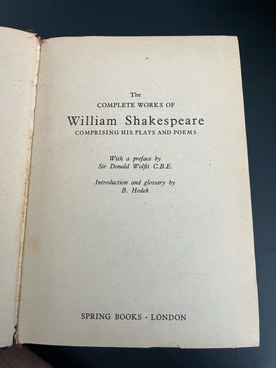complete works of Shakespeare