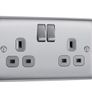 BG Electrical Brushed Steel wall outlets Image 5