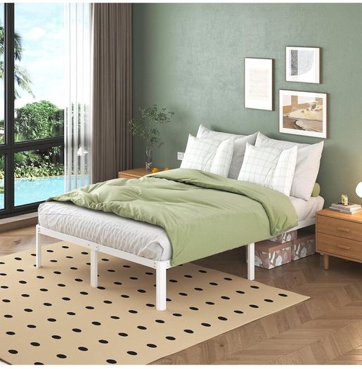 King Size Bed Frame 30.5 cm High with Rounded Corner Legs