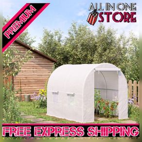 250Lx200Wx200H cm Walk-in Greenhouse-White (FREE SHIPPING)