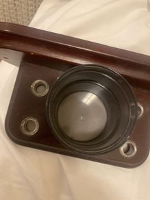 A vintage toothbrush shelf