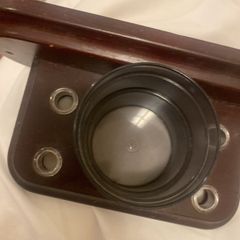 A vintage toothbrush shelf