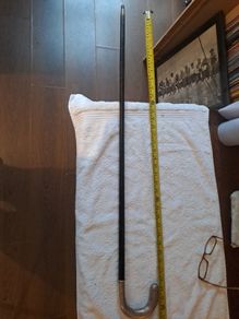 sterling silver shepherds crook walking stick