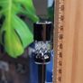 Pair of John Rocha for Waterford Crystal Black Cut Candlesticks - 30cm Image 3