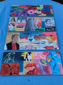4x Pop Art original panels