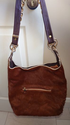 Cow hide handmade bag