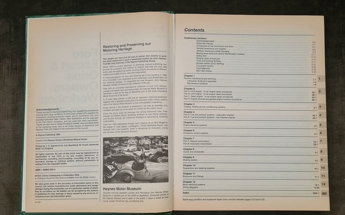 Ford Escort Manual