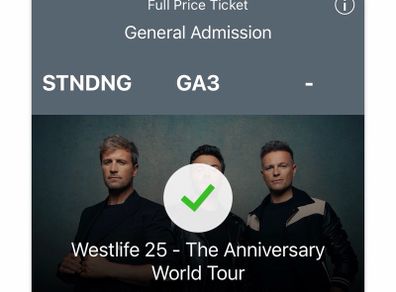 westlife standing tickets x2