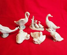 NAO by Lladro Porcelain Ducks & Swan Collection  7 pieces