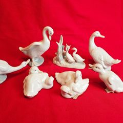 NAO by Lladro Porcelain Ducks & Swan Collection  7 pieces