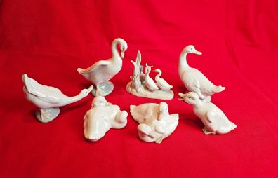 NAO by Lladro Porcelain Ducks & Swan Collection  7 pieces