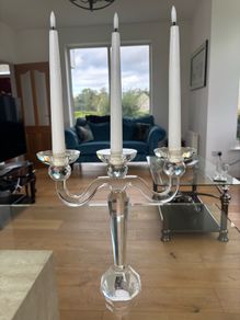 Glass candle holder