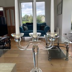 Glass candle holder