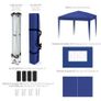 3x3m Popup Gazebo Marquee Party Tent Pavilion Blue with 4 Sides Image 2