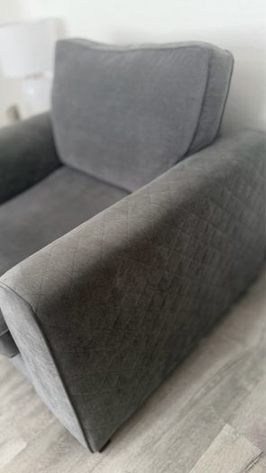 grey dfs armchair