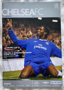 2005 Chelsea v Manchester United - Carling Cup Programme