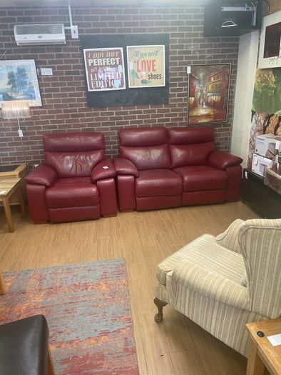 2 +1 leather recliner sofa