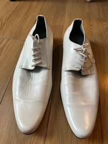 leather men's shoes white