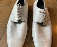 leather men's shoes white