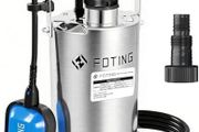 900W Stainless Steel Submersible Water Pump with Float Switch, 13000 L/H Electric Sump Pump for Dirty/Clean Water