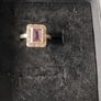 Silver marcasite & amethyst ring Image 2
