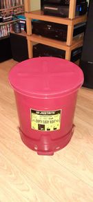 Justrite metal bin