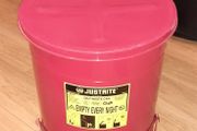 Justrite metal bin