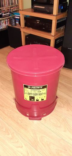 Justrite metal bin