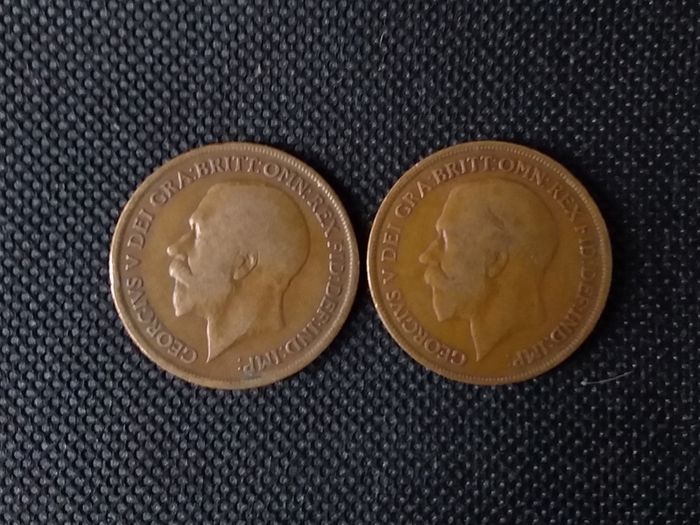 1916 Pennies , George V (2)
