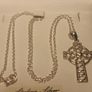 High Quality Sterling Silver Celtic Cross & Belcher Chain Image 7