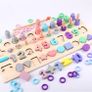 4in1 MONTESSORI WOODEN Educational Logarithmic Board (Numbers/Shapes/Fishing/Counting) Image 7