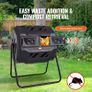 Double Chamber Drum Composter 160 Litres Black Rotatable Image 8