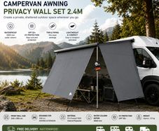 Vehicle Awning Side Wall Set  240 x 200 cm