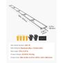 Rail Mill Guide System, 4.57 m 6 Crossbar Chainsaw Mill Kits, Aluminum Saw Milling Rails System Works with Chainsaw, 4 Wedges, Adjustable Rail Milling Guide Kit for Builders Woodworkers Image 4