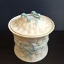 Fabulous Belleek Blue Ribbon Pattern Biscuit Barrell with the Gold Backstamp, 7th Mark - 1980-1993 Image 2